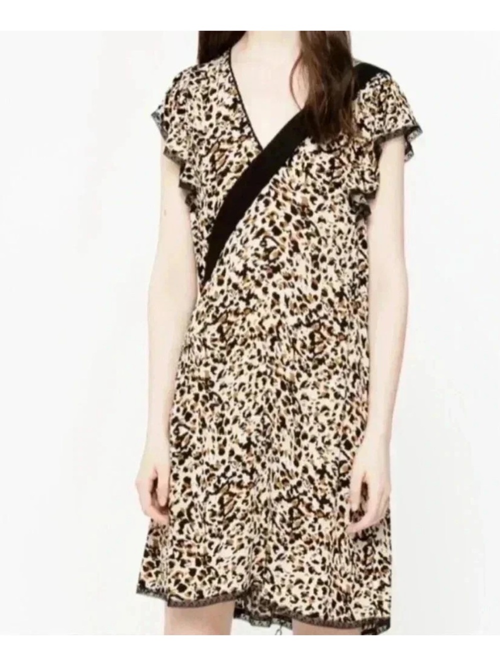 ZADIG VOLTAIRE RINGO LEO CRINKLED DRESS size small
